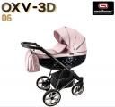 Adbor OXV-3D babakocsi 06 rózsa/fekete
