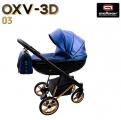 Adbor OXV-3D babakocsi 03 kék-fekete