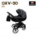 Adbor OXV-3D babakocsi 04 fekete-ezüst