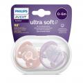 Avent 6872 Játszócumi 0-6hó állatos Ultrasoft Premium 2db-os