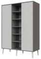 Faktum Peak GW 3osztású szekrény (Grey&White) 143*58*196cm