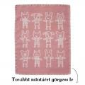 Klippan babapléd biopamut chenille pink,kék, zöld, rózsa