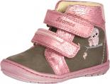 Szamos 1658-558111 24 2tépős bokacipő szürke-pink bélelt