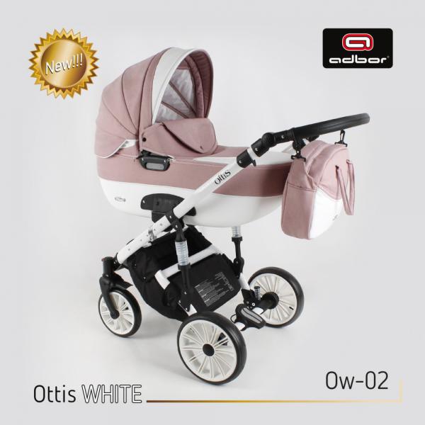 Adbor Ottis OW-02 sötét rózsaszín babakocsi