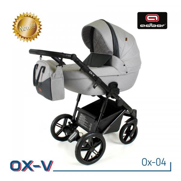 Adbor OX-V 04 babakocsi szürke-fekete
