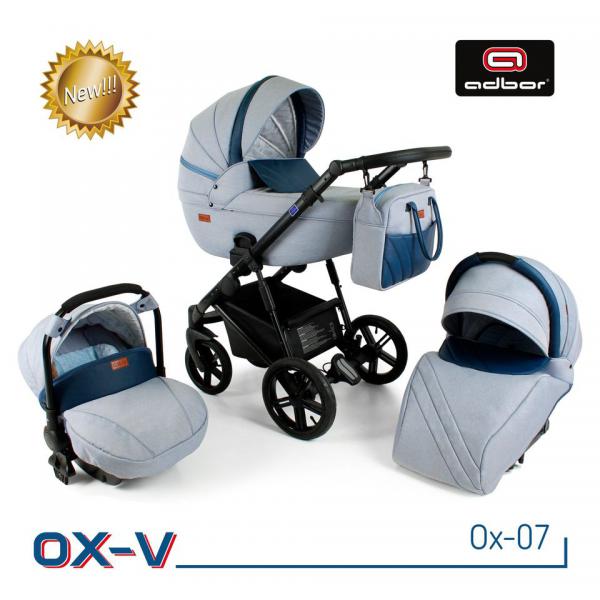 Adbor OX-V 07 babakocsi szürke-kék