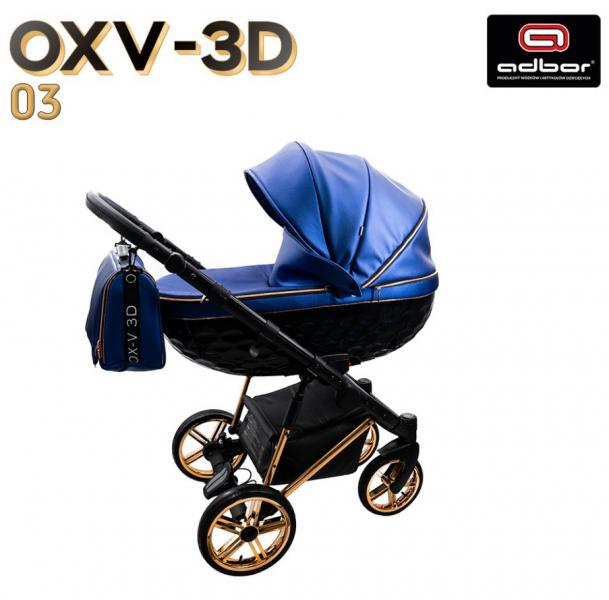 Adbor OXV-3D babakocsi 03 kék-fekete