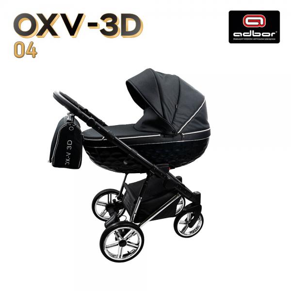 Adbor OXV-3D babakocsi 04 fekete-ezüst