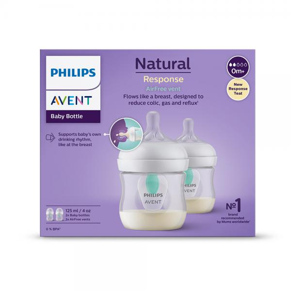 Avent 0352 cumisüveg 2*125ml AirFree szelep Natural Response