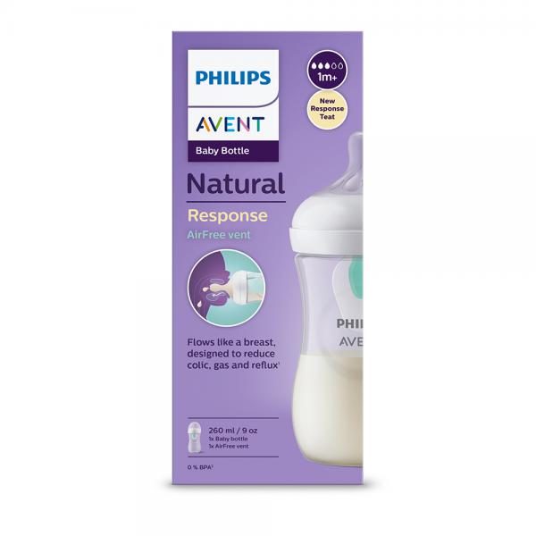 Avent 0383 cumisüveg 260ml AirFree szeleppel Nat.Response