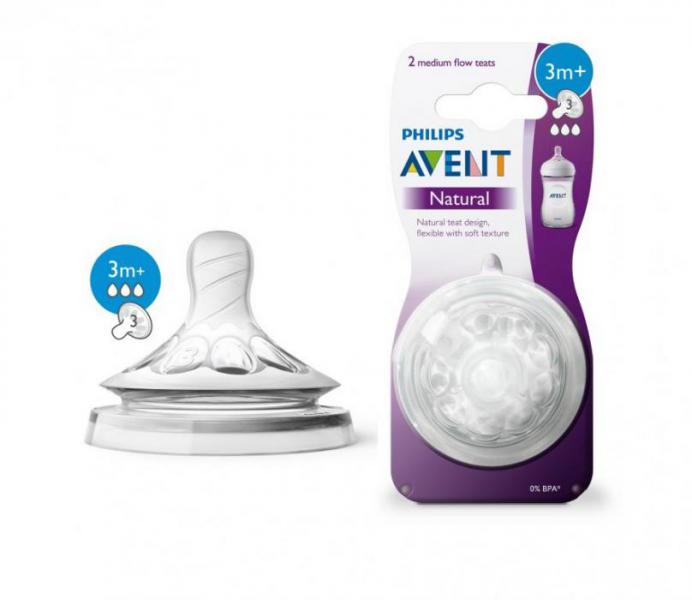 avent 3969 etetőcumi Natural 3hó+, közepes folyású***