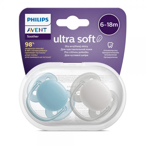 Avent 6551 játszócumi 6-18hó Ultrasoft Premium neutral fiús