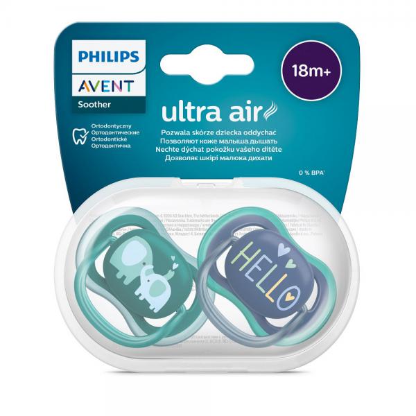 Avent 7091 játszócumi 18hó Ultra air elefántos fiús 2db