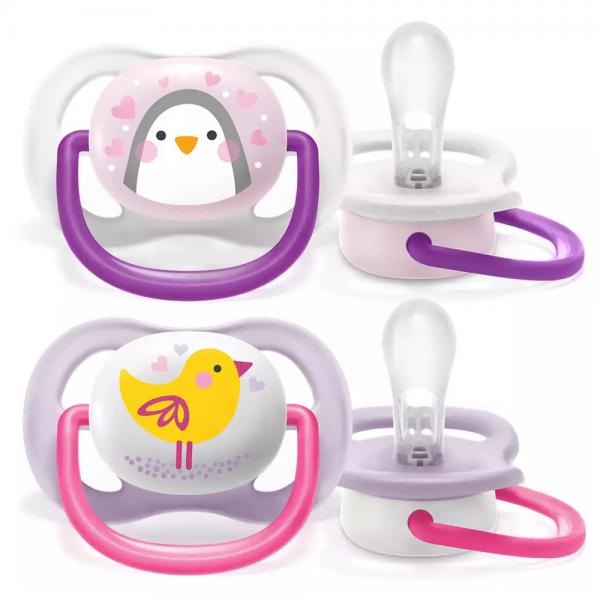Avent 9374 játszócumi 0-6hó lányos Ultra Air Animals