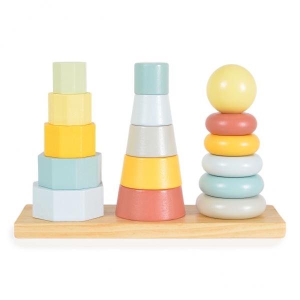 Babavilág fajáték toronyépítő  3db-os Montessori