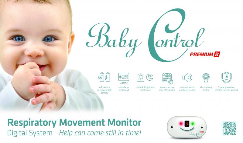 Baby control Prémium 2 lapos légzésfigyelő 36*54 érzékelőlap