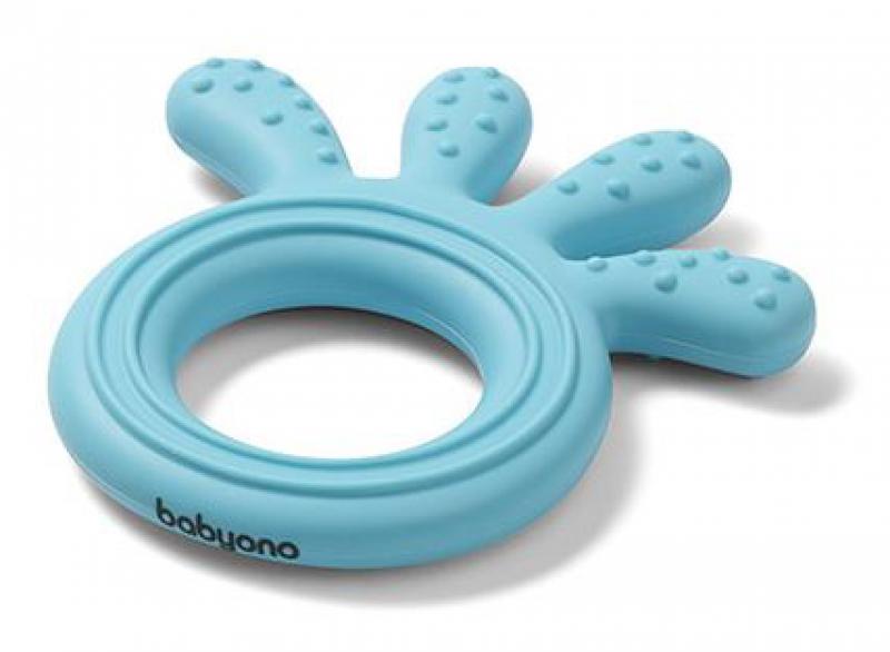 Babyono 826/03 Octopus kék rágóka szilikon