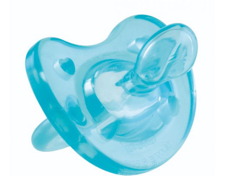 Chicco 271321 játszócumi 16-36m kék 1db-os szilikon Physio