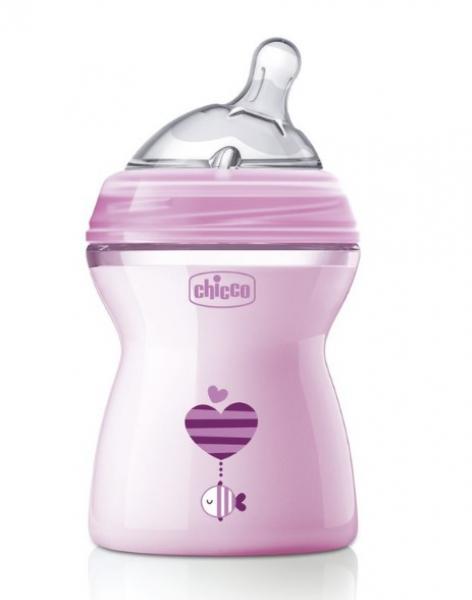 Chicco 8082511 cumisüveg 2m+ Pink 250ml NaturalFeeling