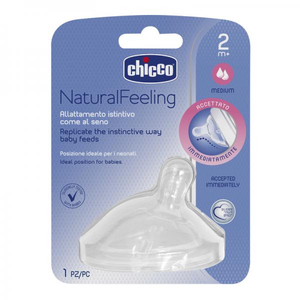 Chicco 810231 etetőcumi 2m+ közepes, 1db-os NaturalFeeling