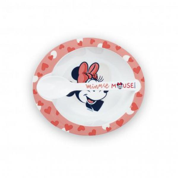Disney 10778 tányér+kanál Minnie
