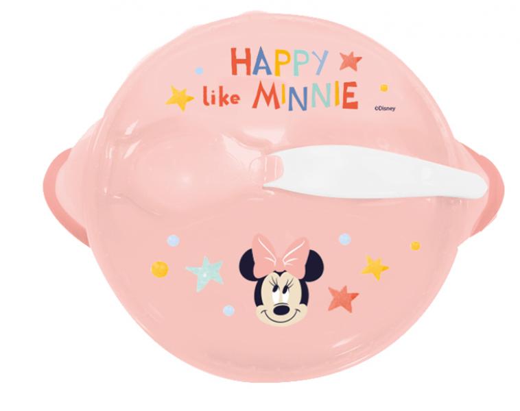 Disney 13131 tálka Minnie tapadókorogos,fedeles+kanál