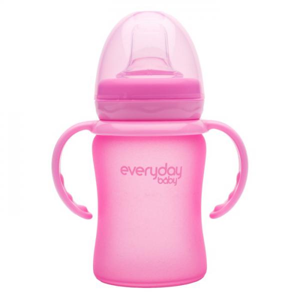 Everyday 263024 itatópohár 150ml 6+hó Rózsa, ütésálló üveg