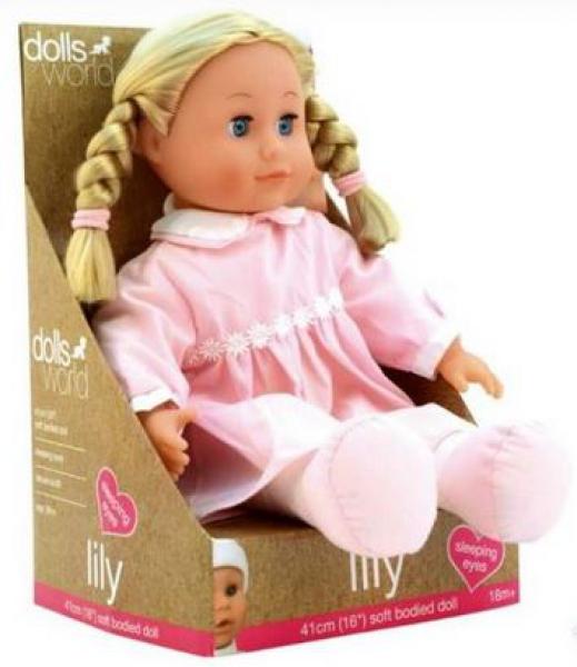 Játék baba Lilly 41cm alvós szemű