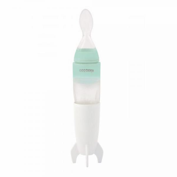 Kikkaboo babaetető rocket menta szilikonos kanállal 90ml