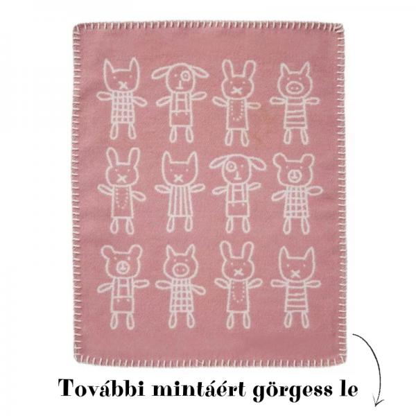 Klippan babapléd biopamut chenille pink,kék, zöld, rózsa