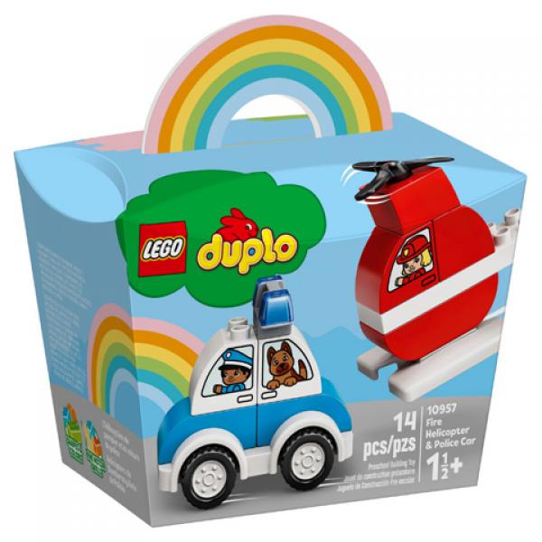 Lego 10957 Tűzoltó helikopter és rendőrautó Duplo
