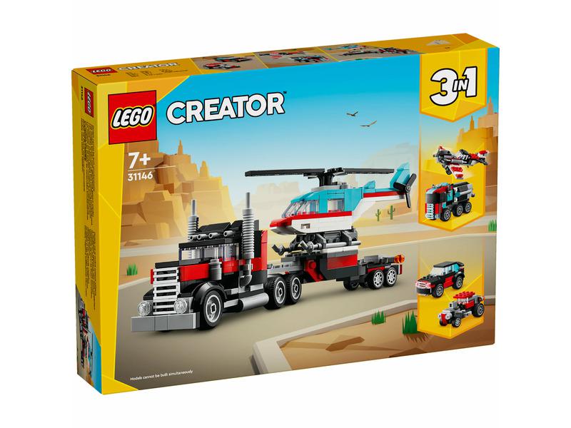 Lego 31146 Platós teherautó és helikopter