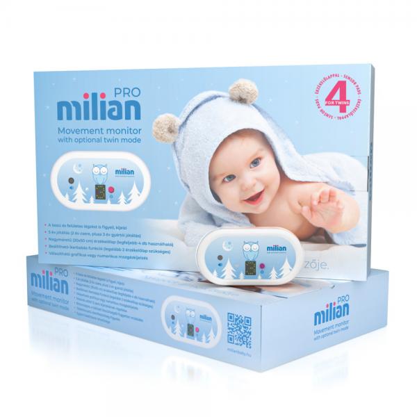 Milian PRO4 Twins - ikres légzésfigyelő 4db érzékelőlappal