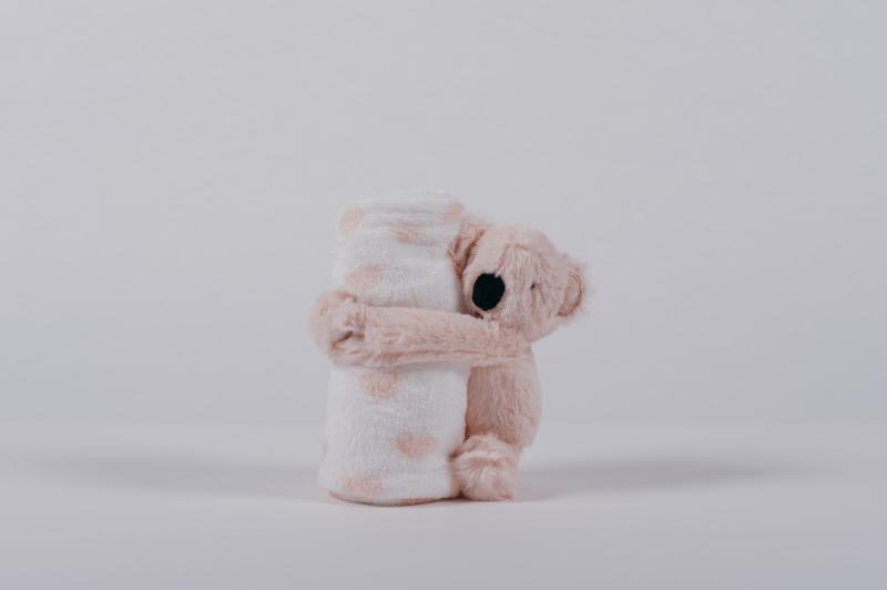Naturtex pléd 75*100 koala rózsaszín plüssel