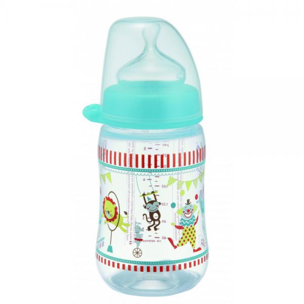 Nip 35041 260ml TEJES fiú széles cumisüveg PP