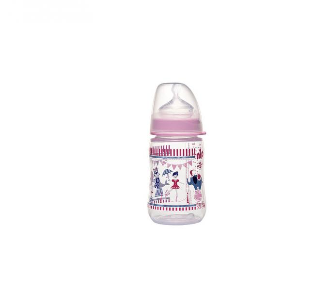 Nip 35042 260ml TEJES lány széles cumisüveg PP