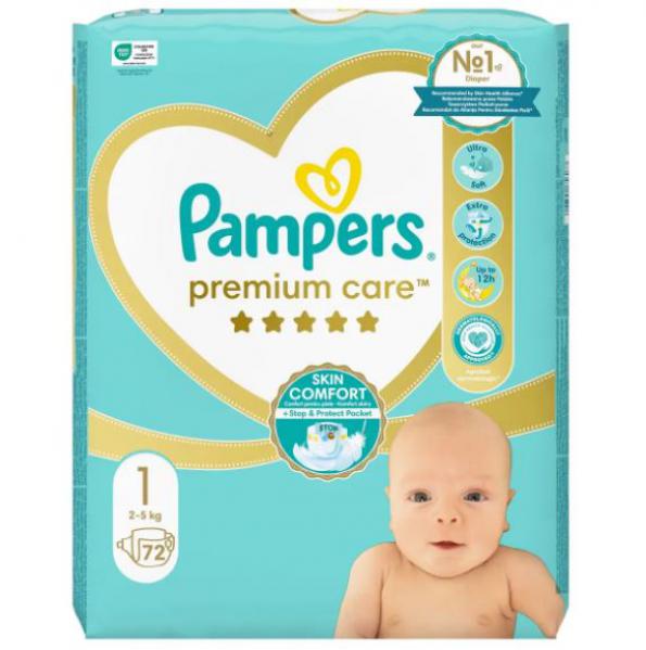 Pampers Prémium Care 1 72db 2-5kg Newborn pelenka