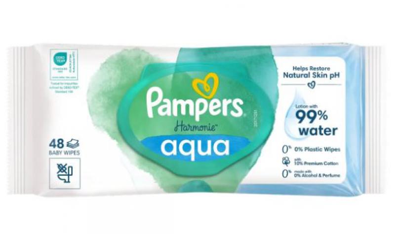 Pampers törlőkendő Aqua 48db Plastic FREE