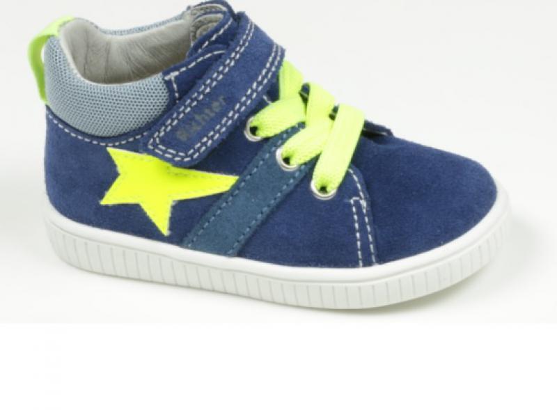 Richter 2552 1111 6821 22 kék/sárga tépős,fűzős cipő