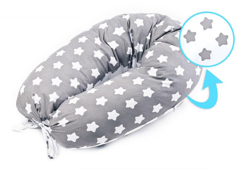 Sensillo szoptatós párna SILLO-2272 XL szürke-fehér csillag