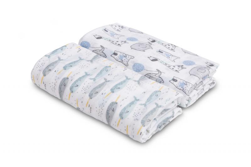 Sensillo textilpelenka állatos bambusz 120x120 SILLO-0801
