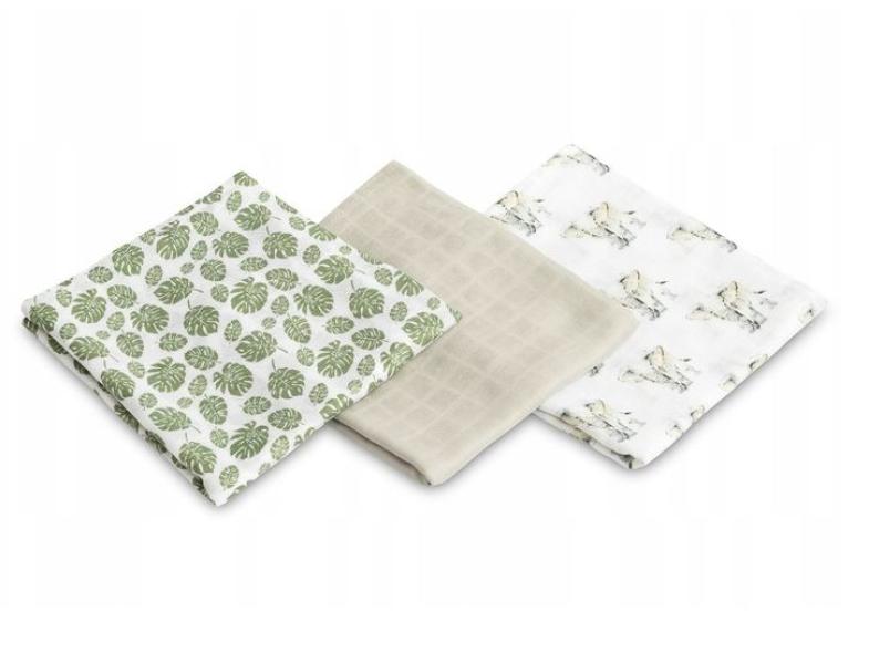 sensillo textilpelenka Elefántos 70*80cm 3db-os bambusz 0805