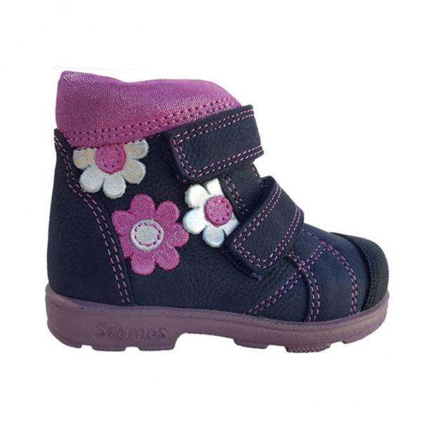 Szamos 1422 507491 19 s.kék pink 2 tépős bokacipő