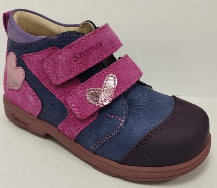 Szamos 1564-707492 27 lila-pink SUPI bokacipő 2tépős
