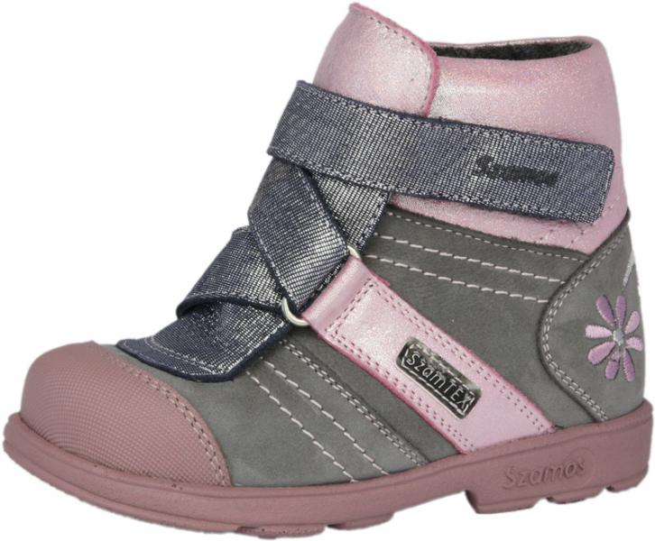 Szamos 1630-577491 22 szürke-pink Texes bakancs SUPI