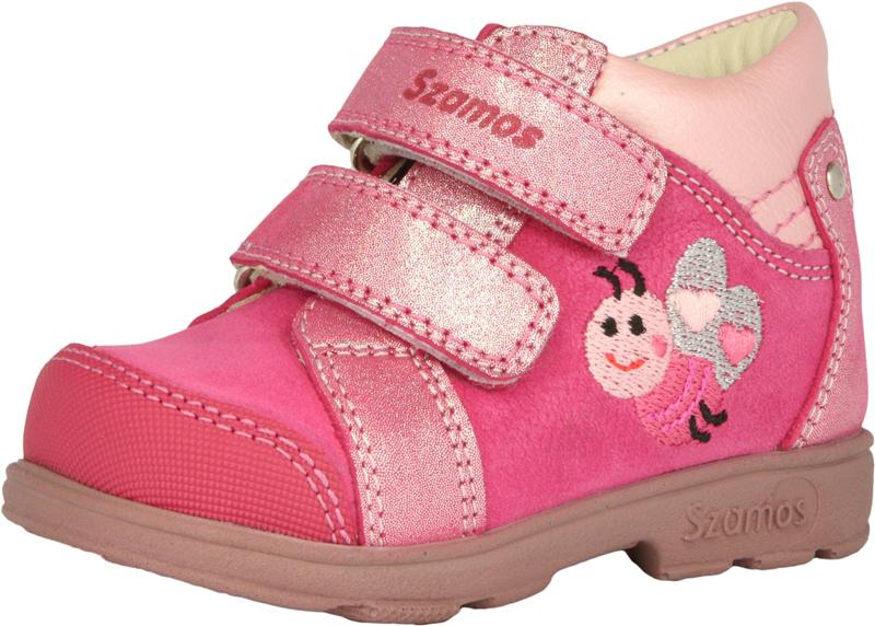 Szamos 1647-507490 20 2tépős bokacipő fuxia-rózsa SUPI