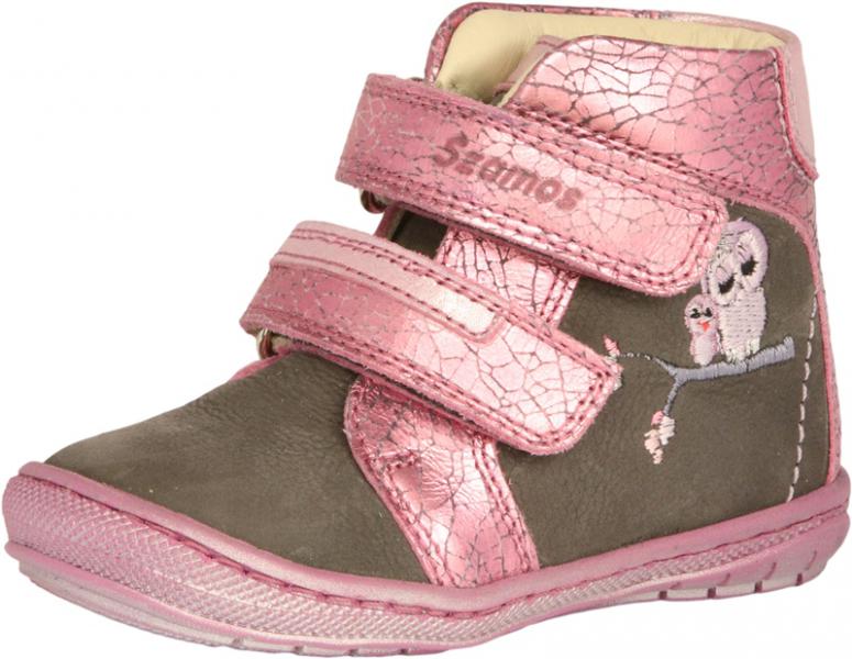 Szamos 1658-558110 18 2tépős bokacipő szürke-pink bélelt