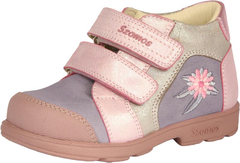 Szamos 1668-607492 30 2tépős bokacipő lila-ezüst-pink SUPI