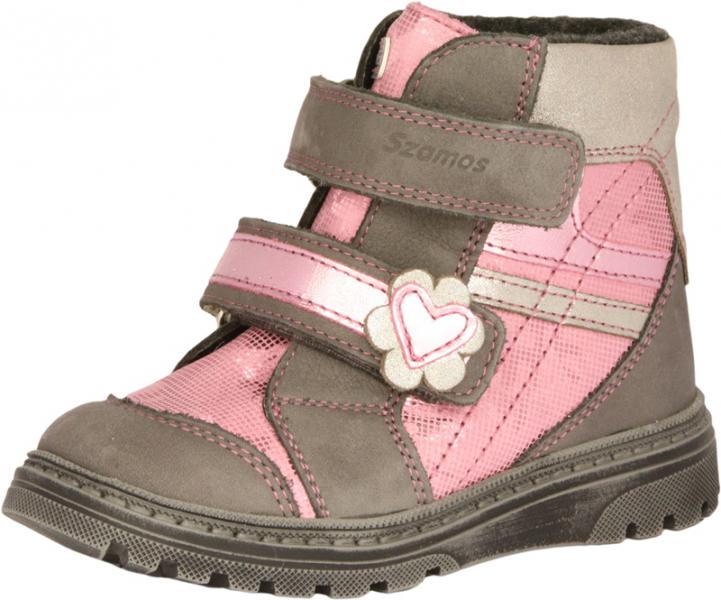 Szamos 1674-573321 21 tépős texes bakancs pink-szürke-ezüst
