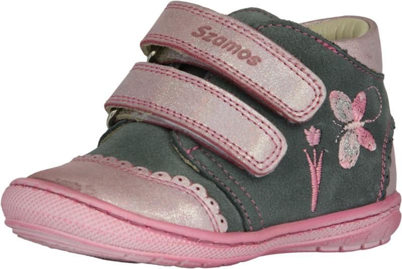 Szamos 1696-406111 21 szürke/pink 2tépős cipő